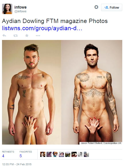 Transgender Magazine Recreates Naked Adam Levine Photo