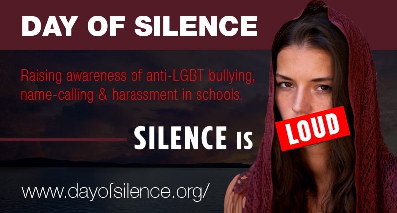 Students worldwide participate in GLSEN’s Day of Silence to put a stop to LGBT bullying