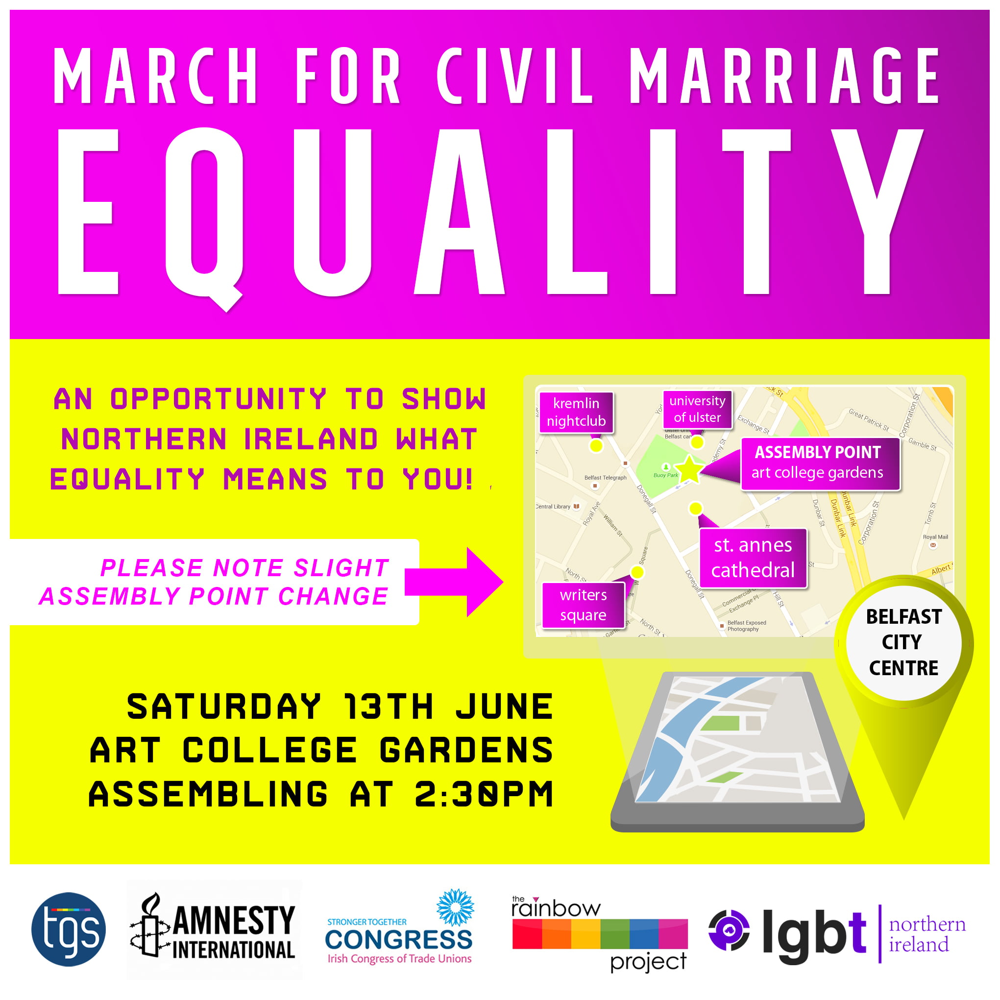 Northern Ireland civil marriage for LGBT citizens March