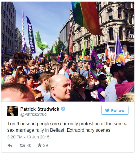 marriage equality patrick strudwick northern ireland tweet